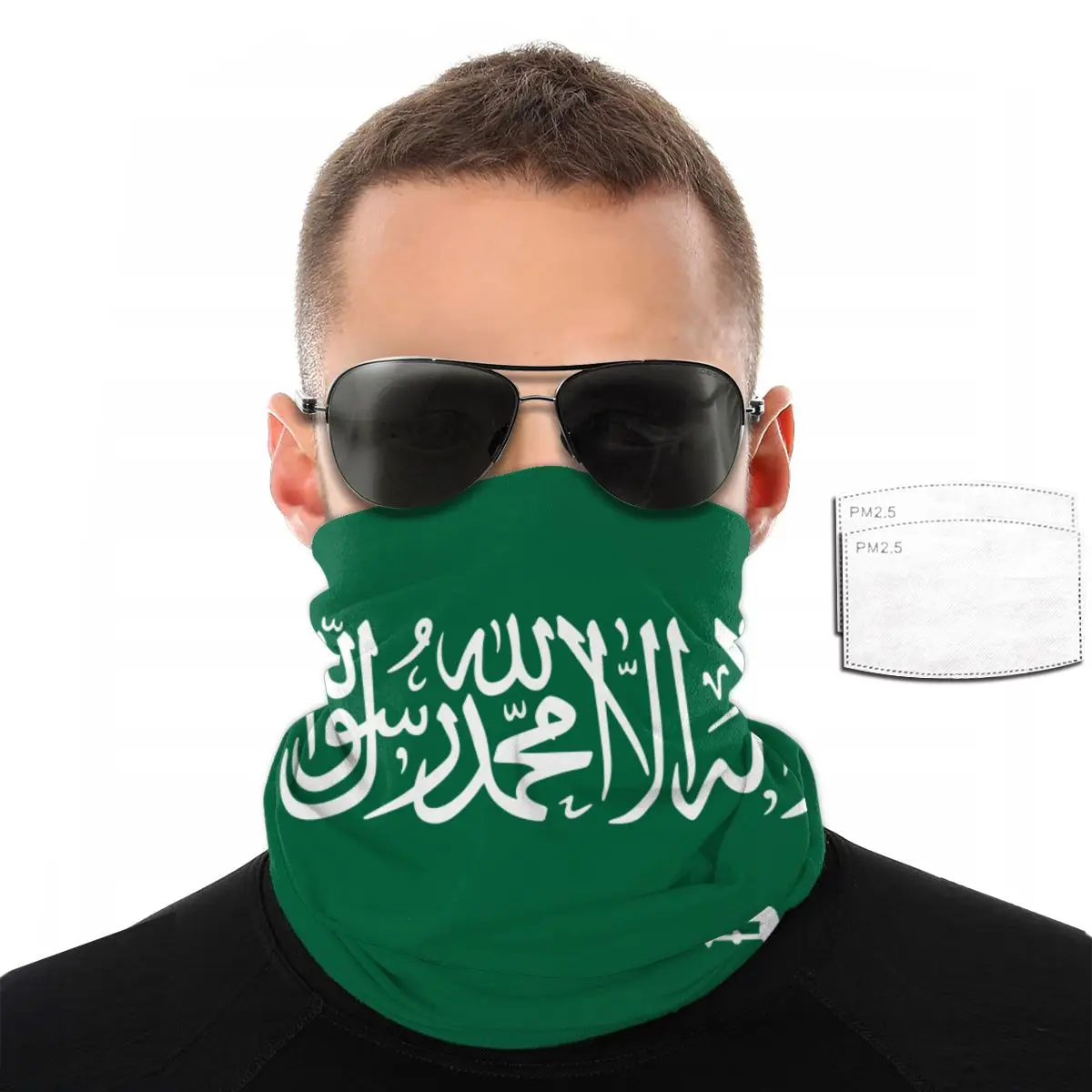 Savdska Arabija Zastavo Obraz Šal Z 2 Kos Filter Večnamenski Headscarf glavo jahanje masko