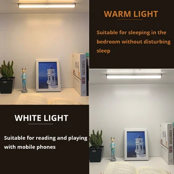 Polnilna LED Pod Kabinet svetlobe led Lučka Senzor Gibanja Vrata USB lahka kuhinja Stopnicah Omaro, Posteljo Stranska Svetloba