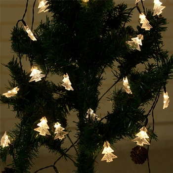 LED ChristmasTree Svetlobe Niz Svjetlucati Venci Božič Lučka Počitnice Baterija Upravlja Stranka Poroko Okrasna Vila Lučka