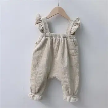 Malčka Fant Fant Kombinezon 2021 Nov Baby Dekle Jumpsuit Korejski Novorojenčka Oblikovalec Oblačil Otrok Suspender Priložnostne Velvet Hlače