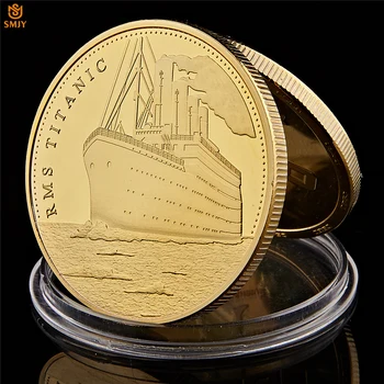 3Pcs/set 40 mm Euro RMS Titanic Olimpijske razreda Ladje za Križarjenje Crash Pot Zlato/Srebro Elizabeta II izziv Kovancev, Nastavite Zbirka