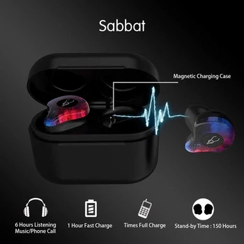 Sabbat X12 Pro TWS Brezžični Čepkov 5.0 Bluetooth Slušalke Šport Hi-fi Slušalke za Prostoročno Nepremočljiva Uho Brsti za Telefon Samsung