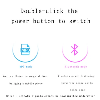 Ddj Wirelss Slušalke Za Xiaomi Kostne Prevodnosti Slušalke Vgrajen Pomnilnik 8G IPX8 Nepremočljiva Predvajalnik Glasbe MP3, Plavanje, Potapljanje
