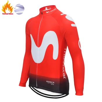 Movistar Team long sleeve Kolesarjenje jersey maillot ciclismo hombre invierno hombre koles zimske 2019 maillot kolo majica