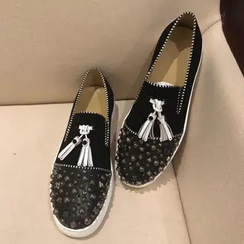 Luksuzni Modni oblikovalec poročni Čevlji za Moške črne rese z zakovicami ravno čevlji Človek Stranka obleko Formalno maturantski poslovnih čevlji