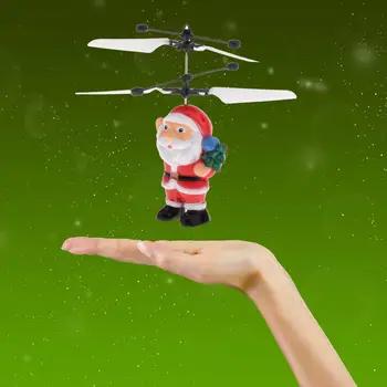 Mini Santa Claus Slika Infrardeči Senzor Helikopter RC Brnenje letenje indukcijske Strani, ki Plujejo pod Igrača za Otroke Darila
