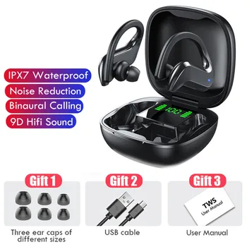 MD03 TWS Bluetooth 5.0 Slušalke Brezžične Slušalke Kostne Prevodnosti 9D HiFi Stereo Šport za Prostoročno uporabo z Mikrofonom