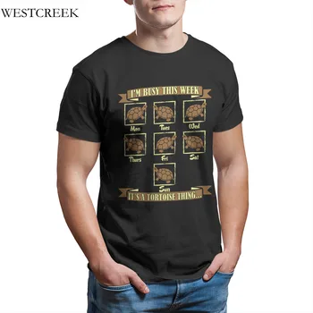Jaz sem Zaposlen v Tem Tednu Svoje Tortoise Stvar T-Shirt Pari Ujemanje Kratek Rokav Grafični Anime vrh kakovosti majice 18791