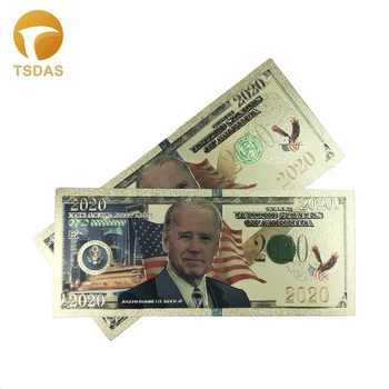 Nove Barve Bankovcev 2020 Potencial Predsednik Joe Biden Volitve Zlato Bankovcev Pisanimi Bankovci za Zbiranje in Ljubitelje Darila