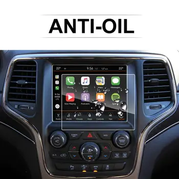 RUIYA 9H kaljeno steklo screen protector za Grand Cherokee za 8,4-palčni 2018 avto gps navigacijski zaslon,neprekinjeno zaščito zaslona