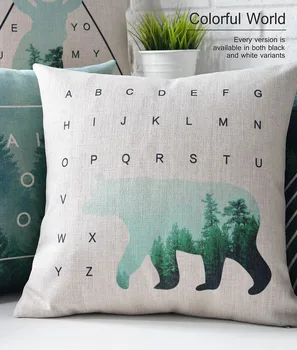 Nordijska geometrijo Zeleni Gozd jelen Blazino živali blazine debele perilo, prevleke kavč, blazine doma okrasne Blazine
