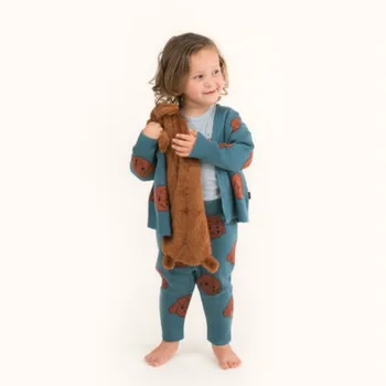 Baby Pletene Obleke Risanka Kuža Pulover Jopico Splošno Moda Otroci Fantje Dekleta Jeseni Zimski Plašč
