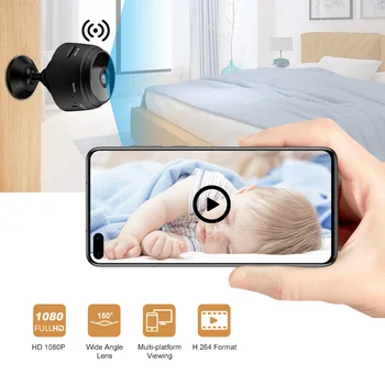 1080P HD Notranji Brezžični Pametni Dom Fotoaparat z Night Vision,Baby Monitor Doma WiFi Varnostne Kamere, ki so Združljive z iOS/Android