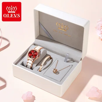 Ure za ženske samodejno mehanska ura ženske Luksuzne blagovne znamke Pregleden izbiranje keramike rose zlata darila Nepremočljiva plavanje