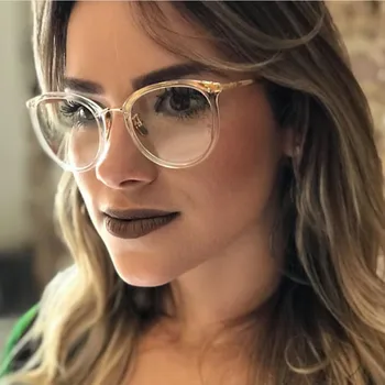 Nova moda zlata očala okvirji moški ženske očala letnik transparente očala blagovne znamke oblikovalec Navaden Ogledalo Armacao De Oculos