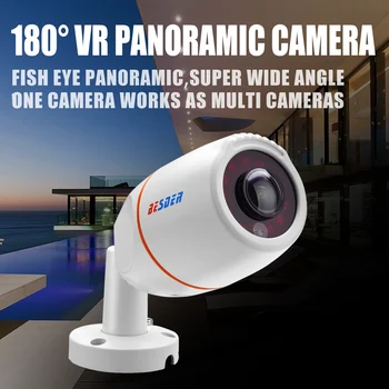 BESDER HD 1080P Fisheye VR IP Kamero Elektronski PTZ 180 Panoramski Onvif E-poštni Alarm IR -Cut Omrežja P2P Varnosti CCTV Kamere