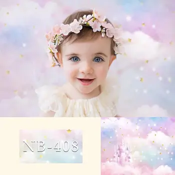 Fantasy Grad Star Novorojenčka Ozadje za Fotografiranje Baby Tuš Rojstni Foto Ozadje za Otroke Kulise Studio