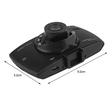 Vožnja Diktafon Avto DVR Dash Fotoaparat, Full HD 720P za 2,4 palčni Cikel Snemanja Night Vision širokokotni Dashcam Video Registrar