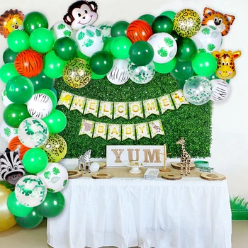 Gozdne Živali Balon Gume, Verige Jungle Safari Stranka Happy Birthday Stranka Dekor Za Dom Divji Rojstni Dan Dobave