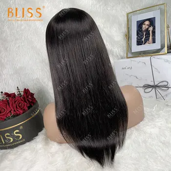 BLISS 2020 Nove Bonitete Človeških Las lasulje za black ženske Človeških las Brazilski naravnost Bob lasulje s šiška Stroj, ki Lasuljo Poceni