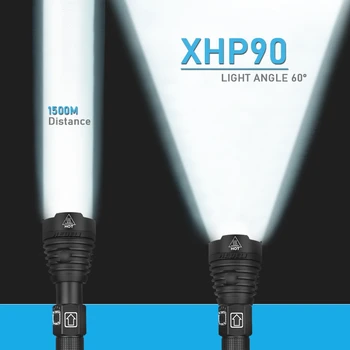 300000 lm xhp90.2 najbolj močna led svetilka baterijska svetilka usb xhp50 polnilna taktično svetilke 18650, ali 26650 ročno svetilko xhp70