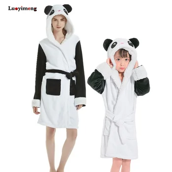 Star Samorog Kopalni Plašč Za Ženske, Otroci Pižame Živali Risanka Panda Sleepwear Fantje Dekleta Hišna Obleke More Otroške Kopalke