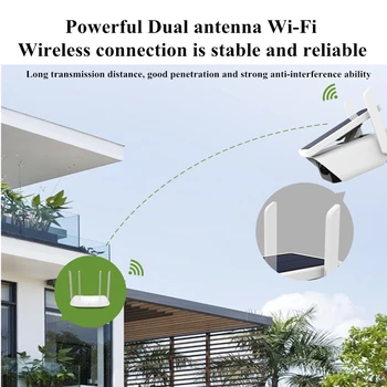 Solar Powered Brezžična IP Kamera Zunanja 1080P Home Security Kamera, WiFi IP66 Nepremočljiva dvosmerni Audio Polnilna Cam