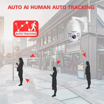 5MP 2MP Kartice SIM 3G 4G Brezžična Mini PTZ Kupola Kamere AI človekovih Auto Tracking Prostem 5X Zoom dvosmerni Audio Varnostne Kamere CCTV