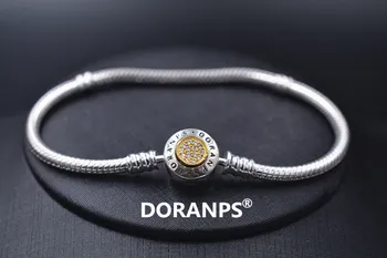 Original DORANPS Oblikovalec nakita 925 zapestnica kroglice čar kača verige srebro bangles za ženske prijateljstvo zapestnica DIY