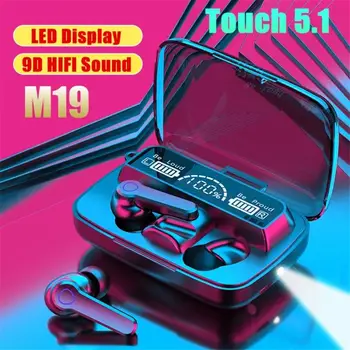 M19 Čepkov TWS Slušalke Touch Kontrole Brezžična tehnologija Bluetooth 5.1 Slušalke Z Mikrofonom Slušalke
