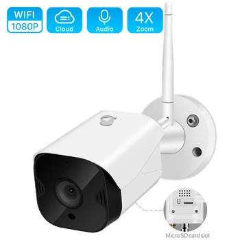 1080P Cloud Storage Wifi Kamera na Prostem, 4X Digitalni Zoom Brezžični Bullet Kamera 2MP, dvosmerni Audio CCTV Varnosti IP Kamero YCC365