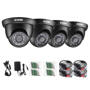 ZOSI 4 Paket HD-TVI 720P/1080P 24PCS IR Led Varnost Nadzor CCTV Kamere IR Cut Visoki Ločljivosti na Prostem Vremensko Fotoaparat