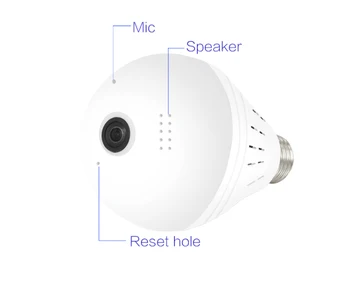 LED Luči 960P Brezžični Panoramski Home Security WiFi CCTV Fisheye Žarnica Svetilka IP Kamero 360-Stopinjski Home Security Protivlomnih Varnih Vroče