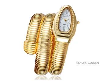 2019 CUSSI Luksuzne blagovne Znamke Kača Watch Zlata Ženska Ure Srebro Kvarčne Ročne ure Ženske Zapestnico Watch Reloj Mujer Ura Darilo
