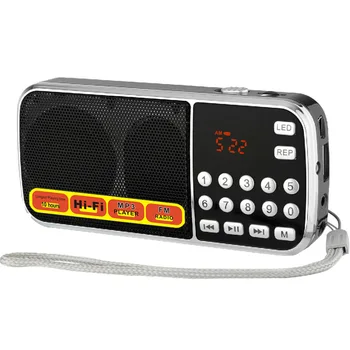 L088 Mini Retro Zvočnik Prenosni Digitalni Stereo Radijski Sprejemnik FM/AM Radio z LED Zaslon Svetilka Radio Podporo 16G TF Darilo