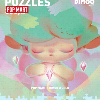 POP MART Dimoo Ljubezen Uganke 300pcs lepe živali Puzzle Igro, ki je Zanimivo Igrače izobraževalne igrače ali Odrasle Puzzle Igrače za Otroke C