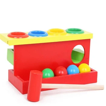 Lesene Ujemanje Barve Montessori Kopičijo, Ročno Kovanje Žogo Polje Igrača starši-otrok, Interaktivne Igrače Učenje Izobraževalni Otroške Igrače