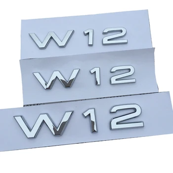 W12 Pismo Število Quattro Bar Chrome Emblem Avto Styling Fender Strani in Zadaj Prtljažnik Značko Logotip Nalepke za Audi A6L TT R8 S8