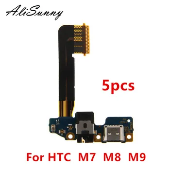 AliSunny 5pcs Polnjenje Flex Kabel za HTC One M7 M8 M9 Polnilnik USB Dock Priključek 831C Mic One2 Audio Jack