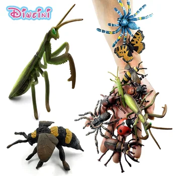 Simulacija živali model insektov Pajek čebelami pikapolonica Bogomolke metulj dekoracijo akcijska figura, Izobraževalne Igrače Darilo Za Otroke