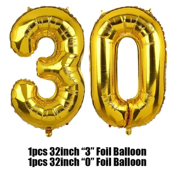 AMAWILL 30. Srečen Rojstni dan Baloni Banner 30 Let Konfeti Baloni Super In Odlično zabavo Dekoracijo Moški Ženske Dobave
