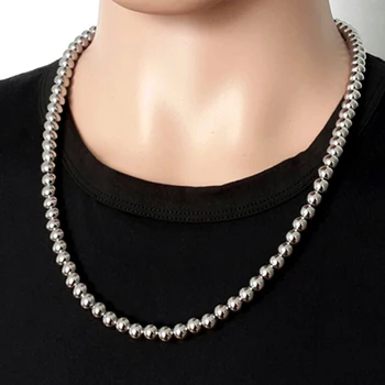 Kroglic ogrlice mens iz nerjavečega jekla velika ogrlica jekla steampunk izjavo, dolge ogrlice luksuzni nakit 2020 na debelo