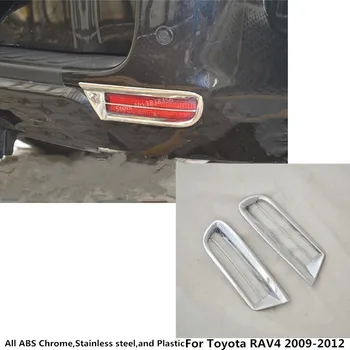 Avto telo detektor ABS Chrome kritje trim nazaj rep zadnje luči za meglo lučka okvir palico del 2pcs za Toyota RAV4 2009 2010 2011 2012