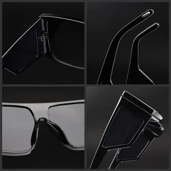 Novo blagovno Znamko Design Prevelik sončna Očala Moda za Ženske, Moške Kvadratnih Očala Goggle UV400 Odtenki Očala Gafas Oculos de sol