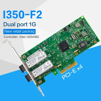 FANMI I350-F2 PCI-Express Dual Port Gigabit Multi-mode Fiber Network Card Prihaja Z Moduli intel I350AM2 Krmilnik