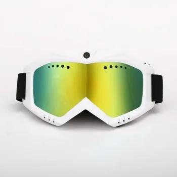 1080P HD Kamera z Smučarski-Sunglass Očala z Belo Dvojno Anti-Fog Objektiv za Smučarske/Pregledna Objektiv za Moto Akumulator Vgrajen