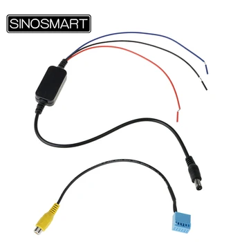 SINOSMART C12 priključni Kabel in Rele Avto Parkirni Kamere za Volkswagen Golf 7 Touran Tharu TAYRON na MIB PQ MQB OEM Monitor