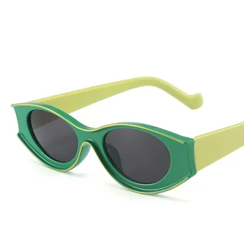 Nova Moda Ovalne Mačka Oči Dame sončna Očala Luksuzne blagovne Znamke, Modni Retro sončna Očala Edinstveno Hip Hop Ton UV400 Dame sončna Očala