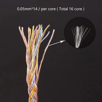 2019 Yinyoo 16 jedro Silver plated kabel 2.5/3.5/4.4 mm Kabel Za ZS10 Pro ZSN PRO ZST ZSX kb06 V90 BA5 BLON BL-03 BL-05 BL05