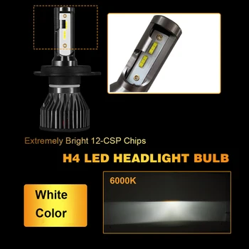 Uttril H4 H7 LED Žarnica H1 H8 H9 H11 9005 9006 Avtomobilski Žarometi Lampada CSP 60 W 120000LM Bela Auto meglenke Žaromet 12V